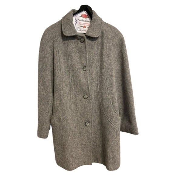 CABIN CREEK Women’s Gray Vintage Button Up Pea Coat‎ w/Pockets-Size 10 - Picture 1 of 3